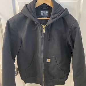 Carhartt Mens Loose Fit Firm Duck Active Hooded Jacket, made in USA